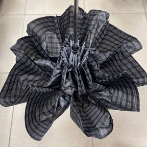 Зонт мужской автомат черный крупная клетка