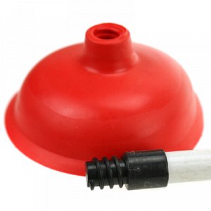 Вантуз резиновый д15см, пластмассовая ручка, с резьбой 43см "Красный/Белый" (Китай)