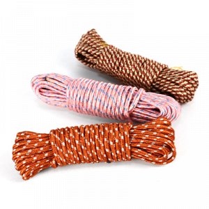 Шнур бытовой плетенный 10м д5мм "Практичный" нейлон, цвета микс (Китай)
