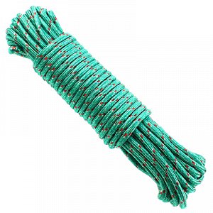 Шнур бытовой плетенный 20м д8мм "Мега" нейлон, цвета микс (Китай)