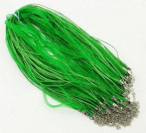 Лента со шнурком (зелёный)