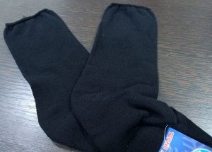 Носки подростковые хлопок (махра по следу) цвет Черный