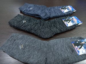 Носки мужские шерстяные махровые с узором цвета при заказе