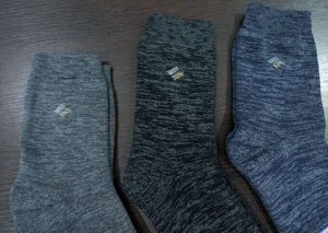 Носки мужские шерстяные махровые с узором цвета при заказе