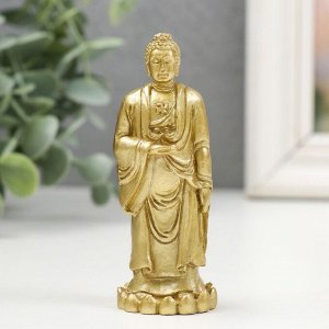 Нэцкэ полистоун золото "Будда" 5х3х9 см