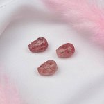 Бусины для украшений из Клубничного кварца (3 шт)