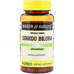 Mason Natural, Гинко билоба, 60 капсул