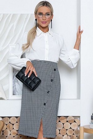 Юбка 2642 Юбка из жаккардового трикотажного полотна.
60% вискоза,35% п/э,5% лайкра
