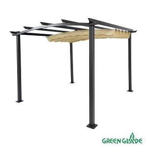 Тент садовый с крышей-шторкой Green Glade 1152 3х3м полиэстер