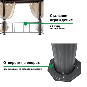 Тент садовый Green Glade 1150 2,5х2,5х2,5м полиэстер