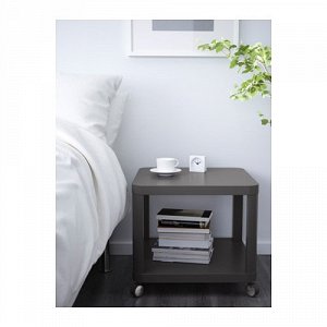 IKEA ТИНГБИ Стол приставной на колесиках, серый