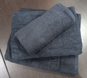 Махровое полотенце 100*150 см хлопок цвет Черный