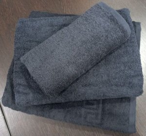 Махровое полотенце 70*140 см хлопок цвет Черный