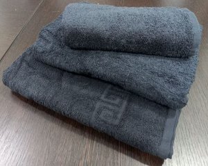 Махровое полотенце 70*140 см хлопок цвет Черный