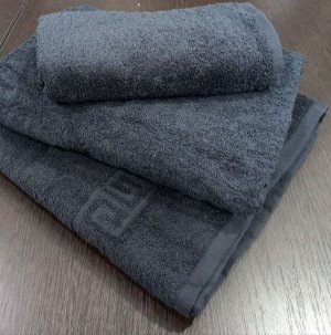 Махровое полотенце 50*90 см хлопок цвет Черный