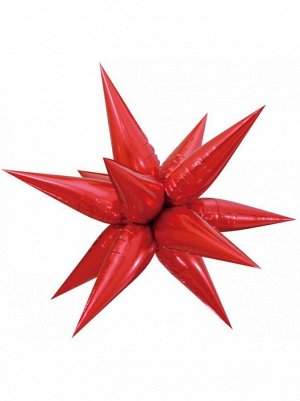 Фольга шар Фигура Звезда составная красный 26"/66 см Китай