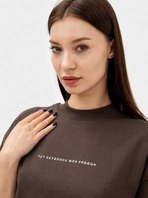 ФУТБОЛКА ЖЕНСКАЯ КОРИЧНЕВАЯ