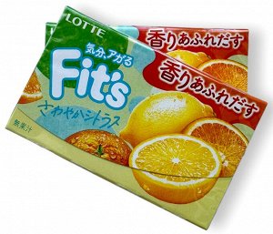 Резинка жевательная FIT`S Refreshing Citrus освежающий цитрус Lotte, 24.6 г, 1/10/200