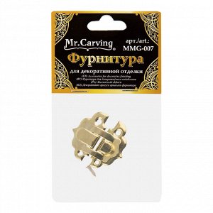 "Mr. Carving" MMG-007 фурнитура для шкатулок "замок" 2.9 x 3.2 см 5 х 1 шт. №01 золото