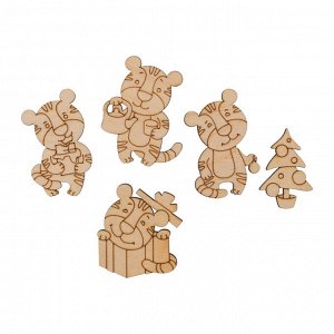 Заготовка для декорирования "Mr. Carving" ВД-983 Мини набор "Тигрята" фанера 0.3 см .