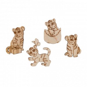 Заготовка для декорирования "Mr. Carving" ВД-984 Мини набор "Тигрята2" фанера 0.3 см .