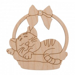 Заготовка для декорирования "Mr. Carving" ВД-987 Подвеска "Тигренок" фанера 10 х 9.5 х 0.4 см .