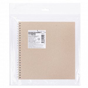 "Mr.Painter" ZKL-03 Заготовка для альбома (на пружинке) 1250 г/кв.м 20 x 20 см 5 л. 01 Серебристая пружина