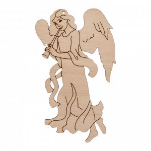 Заготовка для декорирования "Mr. Carving" ВД-1165 Подвеска фанера 0.3 см "Ангел 1"(5.5х8.5см.)