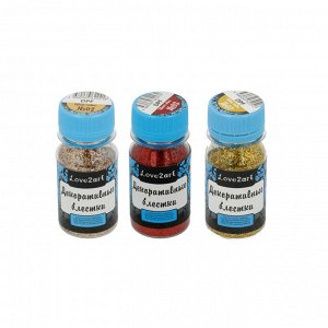 "Love2art" Декоративные блестки DPF 1.5 x 0.2 мм 4 уп. х 15 г № 01 серебряный
