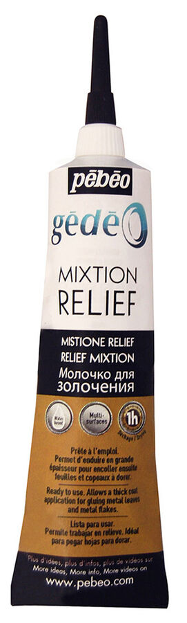 "PEBEO" Клей-контур для фольги и потали Gedeo Mixion relief 37 мл 766545