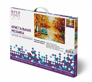 Кристальная (алмазная) мозаика "ФРЕЯ" ALPD-123 на подрамнике "Осенние краски" 40 х 30 см