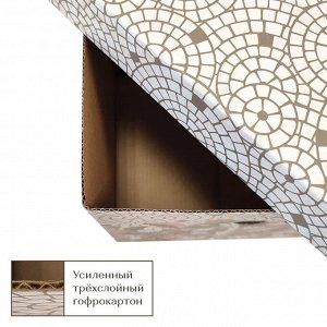 Valiant VAL OF-BC-3K Короба картонные, 31.5*31.5*31.5 см, набор 3 шт., OPUS ROMANO FLORA, шт