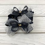 Резинка Темный синий + белый прозрачный + синий прозрачный + черный горох