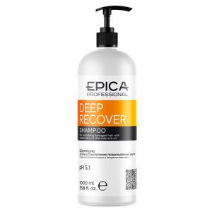 Deep Recover Шампунь для восстановления повреждённых волос маслом сладкого миндаля и экстрактом ламинарии, 1000 мл.