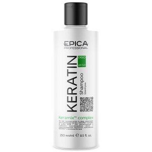 Keratin PRO Шампунь для реконструкции и глубокого восстановления волос с гидролизованным кератином, комплексом KERAMIX™, 250 мл