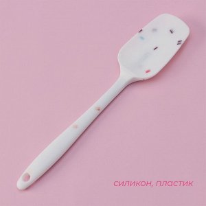 Лопатка Доляна «Конфетти», 20х4,5 см, цвет белый