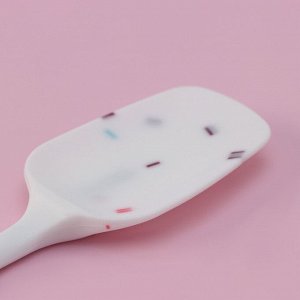 Лопатка Доляна «Конфетти», 20х4,5 см, цвет белый