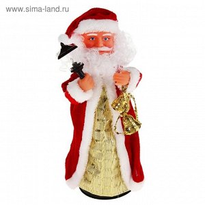 Дед Мороз, с фонарём, крутящийся, русская мелодия