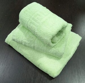 Махровое полотенце 50*90 см хлопок цвет Нежно-салатовый