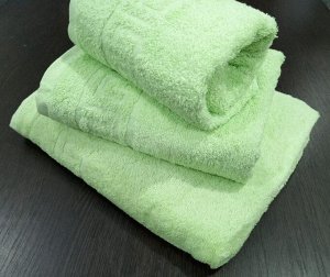 Махровое полотенце 50*90 см хлопок цвет Нежно-салатовый
