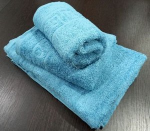 Полотенце махровое банное 50*90 см хлопок цвет Молочно-голубой