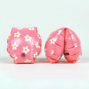 Нарукавники для бассейна детские Розовые с принтом "FLOWERS" 11-30 кг