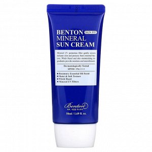 Benton Солнцезащитный крем на физических фильтрах Mineral Sun Cream SPF50+/PA++++, 50мл (синий)