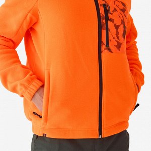 Толстовка флисовая утепленная 500 ORANGE FLUO SOLOGNAC