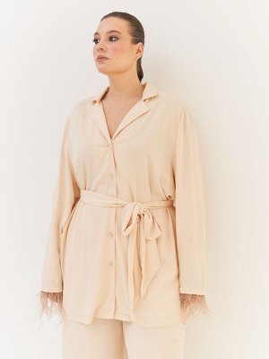 Костюм в пижамном стиле KO34805WHT03