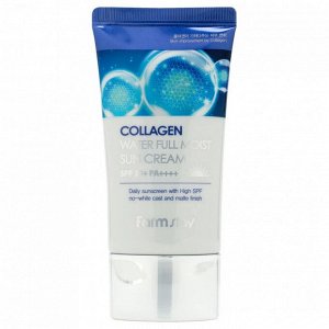 Солнцезащитный крем с коллагеном - Collagen Water Full Moist Sun Cream SPF50+/PA++++, 50г