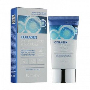 Солнцезащитный крем с коллагеном - Collagen Water Full Moist Sun Cream SPF50+/PA++++, 50г