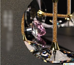 Набор бокалов в подарочной коробке  2 шт с золотистой ножкой, 450мл
