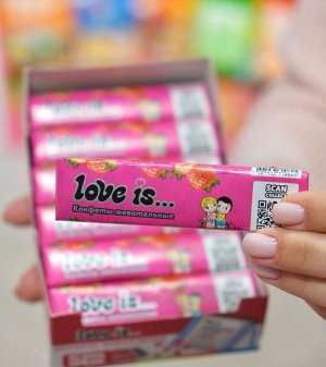 Жевательные конфеты Love is / Лав Из со вкусом клубники 25 гр