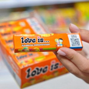 Жевательные конфеты со вкусом апельсин - манго Love is / Лав Из  25 гр